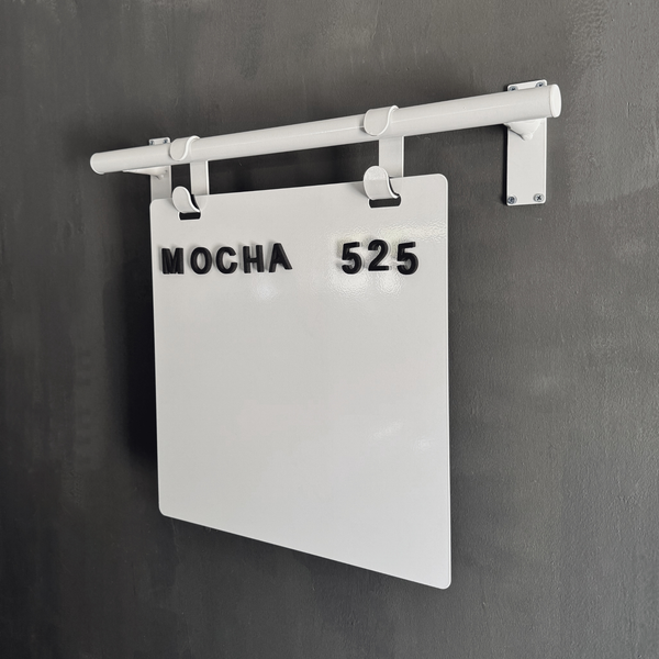 Contemporary Mark Wall Mounted Sign with magnets letters