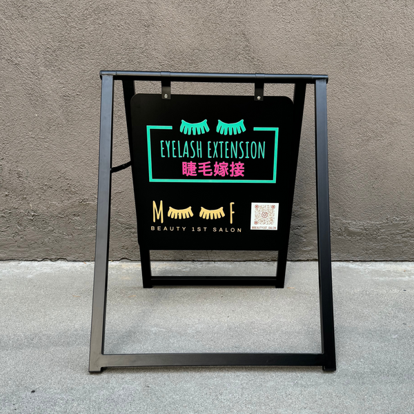 Contemporary Metal Business Display 24x30 Magnetic Chalkboard Surface Frame in Black with Black Board
