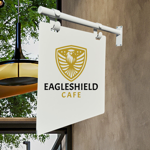 Contemporary Marks Personalized Eagleshield Cafe Shop Blade Sign