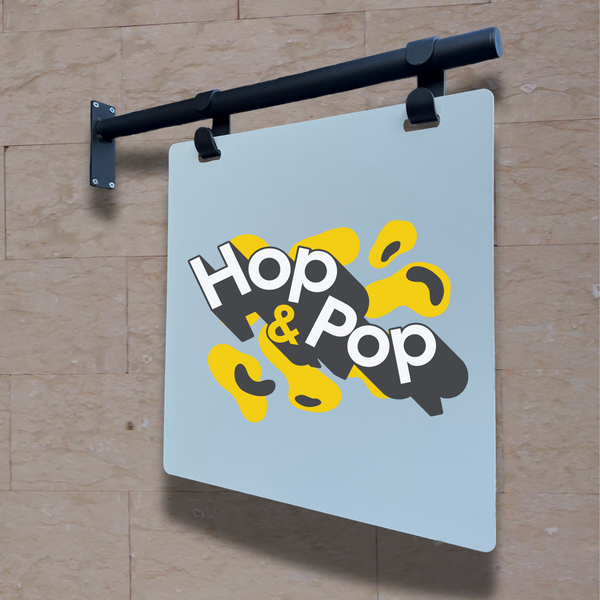 Contemporary Marks custom projection sign - Hop Pop