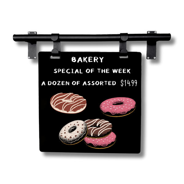 Contemporary Marks Bakery Menu Sign in black