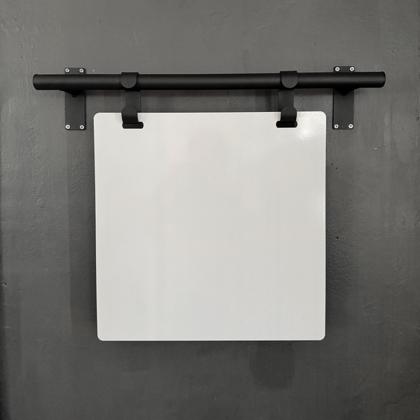 Contemporary Marks Wall Hanging Sign in Black frame with white board