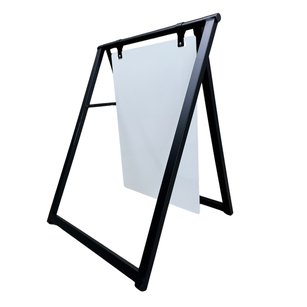 Sidewalk A Frame Black metal a-frame sign with blank 18x24 chalkboard
