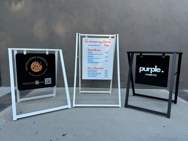 Contemporary Marks Metal Sidewalk Cafe Menu Sign Business Sandwiches Board