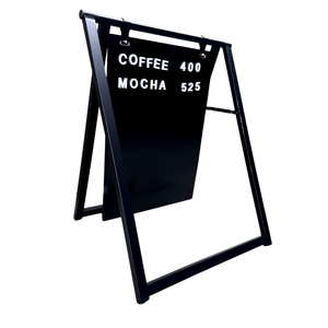 Contemporary Marks Metal A Frame with magnetic board in 18x24 - Black frame with black board