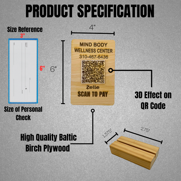QR Display Sign product specification