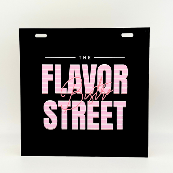 Contemporary hanging wall acrylic sign for bar and restaurant