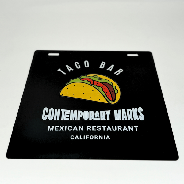 Personalized Business Wall Metal Hanging Sign Black metal board