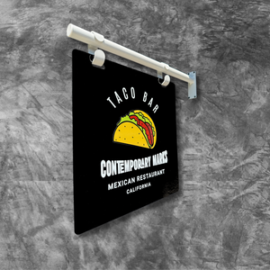 Contemporary Marks Custom Hanging Blade Sign Taco Restaurant Series
