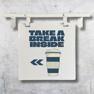 Contemporary Marks Wall Hanging Sign - Take a Break
