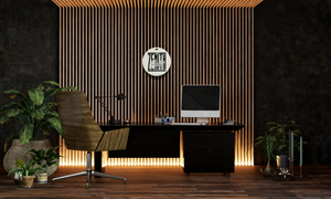 Contemporary Marks Hanging Wall Sign with Business Logo