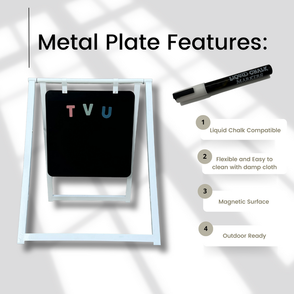 Business Display 24x30 Magnetic Surface Chalkboard sidewalk sign metal plate features