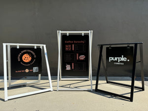 Contemporary Marks Magnetic Metal A-Frame Signboard – Durable, Outdoor Ready, and Customizable Display Solution for Businesses and Events