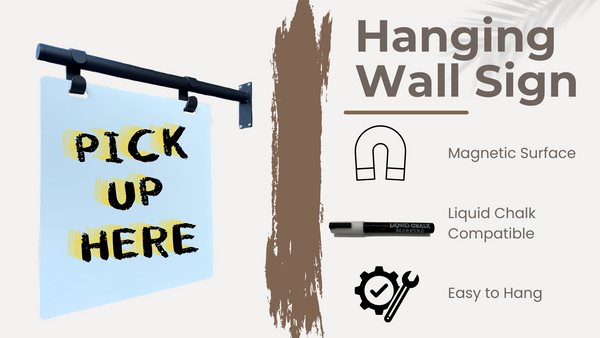 Chalkboard sign highlight elements