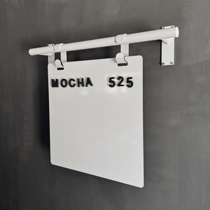 Contemporary Mark Wall Mounted Sign with magnets letters
