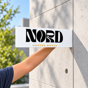Custom Rectangle Minimalist Blade Sign  (16"L x 6"W)