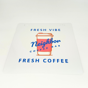 Personalized Logo business sign in 15x15 black metal plate