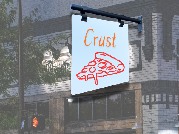 Business Display double sided magnetic surface for Pizza shop