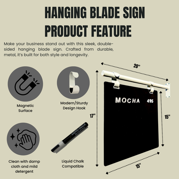 Boutique sign product feature highlight 