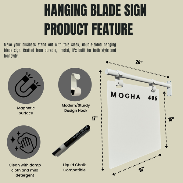 Magnetic wall sign product feature and highlight