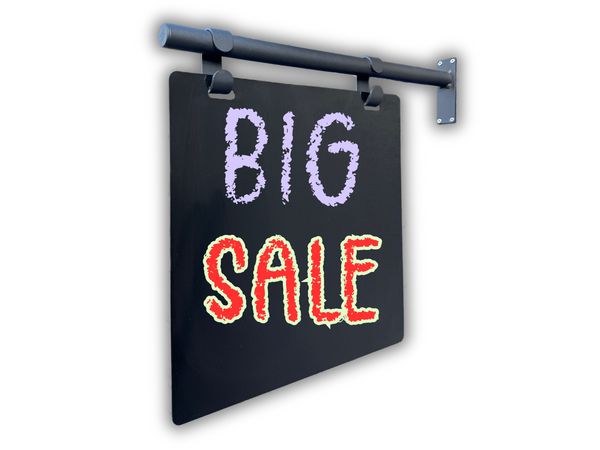 Hanging blade sign with Big Sale promotion