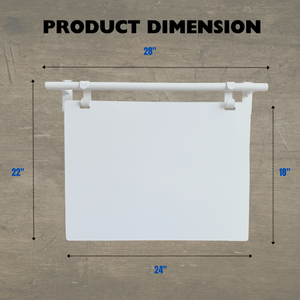 Contemporary Marks Landscape Business Menu Sign product dimensions in white frame with white board
