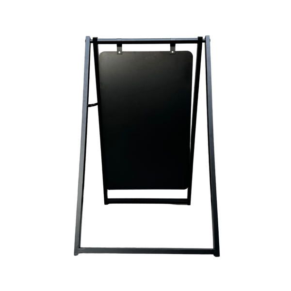Minimalist Design Large Metal A Frame in Black frame with 18"x28" black plate