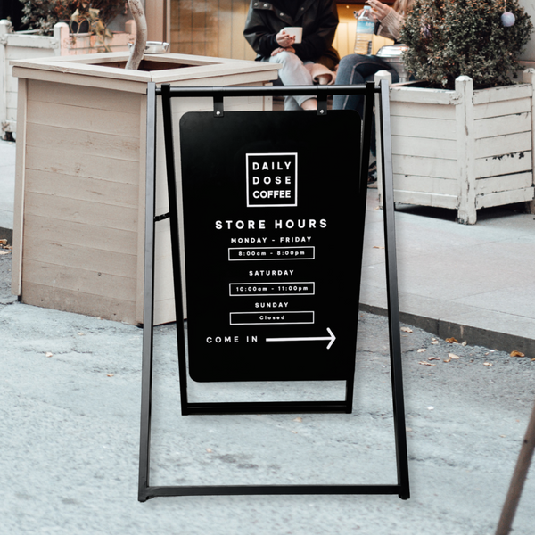 Daily Dose Coffee Sidewalk Street Sign