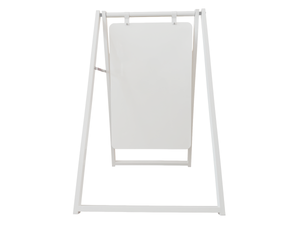 White metal minimalist sign in a white background