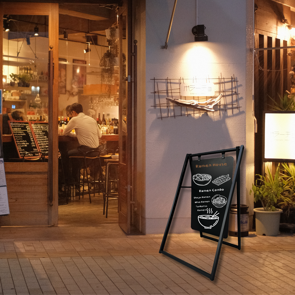Large Business Sidewalk Menu Display for Ramen House 