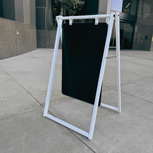 Large Metal Sandwiches board in 24"x38" with white frame in 18"x28" black board