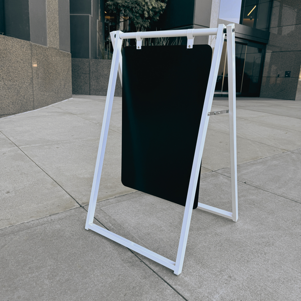 Large Metal Sandwiches board in 24"x38" with white frame in 18"x28" black board