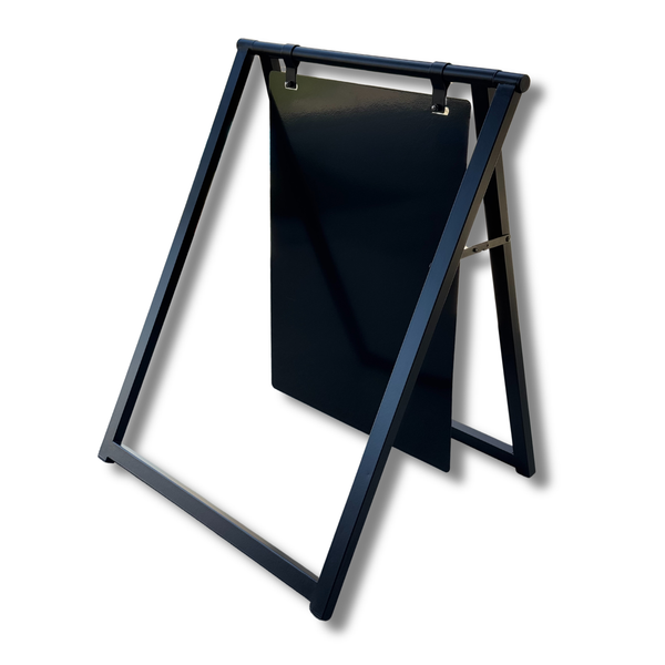 Modern Style sandwiches board Black a-frame sign with black metal board