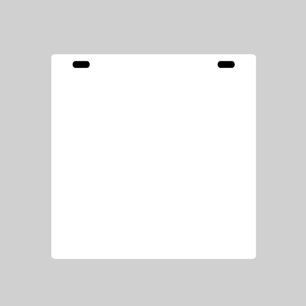 15x15 White Metal Chalkboard Sign