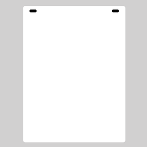 White chalkboard ready metal board in 18x24 in size