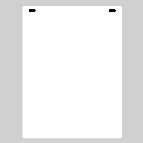 White chalkboard ready metal board in 18x24 in size