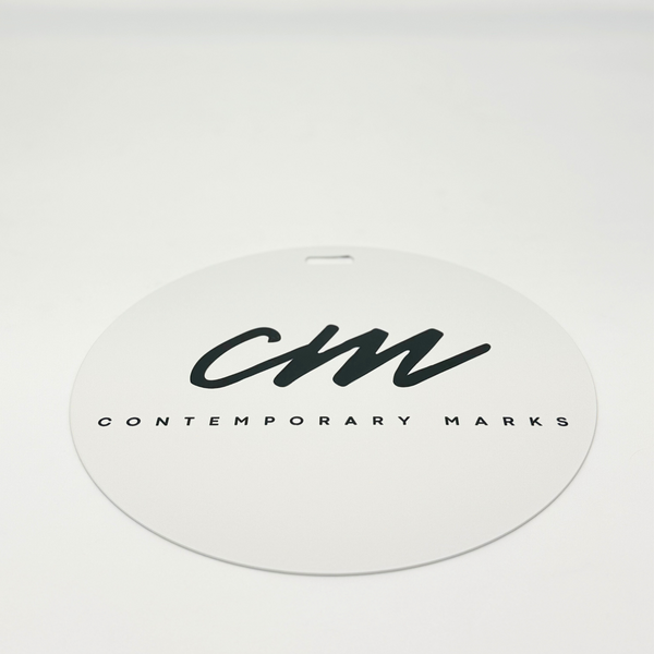 Custom cafe shop sign in 12x12 white