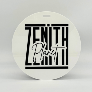 Acrylic Board Sign in white with custom print