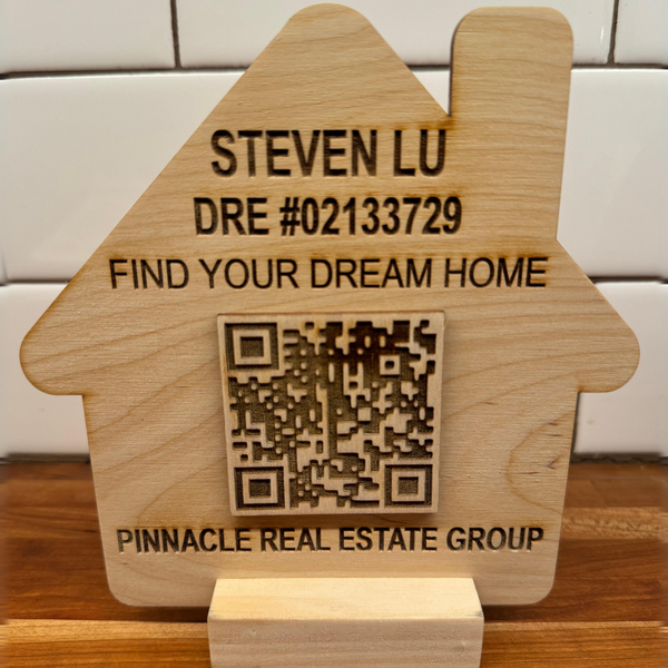 Custom Realtor QR Code Sign Display