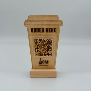 Cup design marketing menu sign for coffee shop