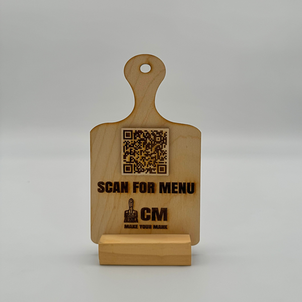 Personalized Restaurant Menu with QR Code Sign