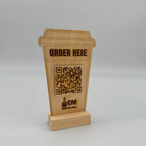 Cafe Menu Shop QR code stand