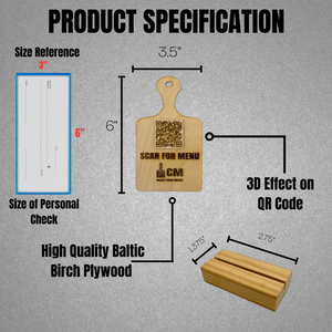 Chop Board QR Code Display Product Specification