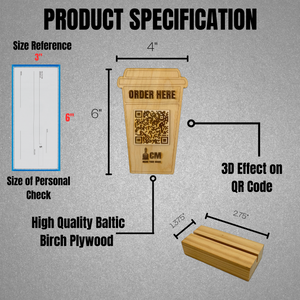 Personalized Cup QR Code Display Product Specification