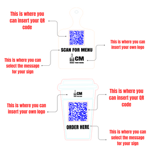 Contemporary Marks QR Code Display custom message instruction