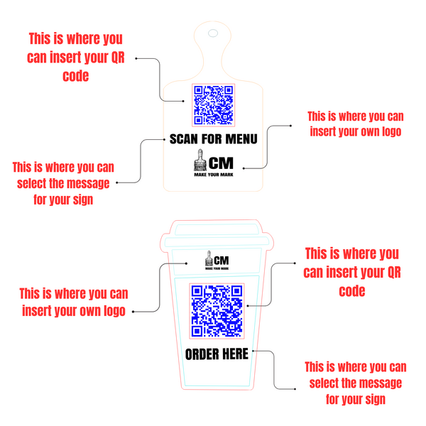 Contemporary Marks QR Code Display custom message instruction