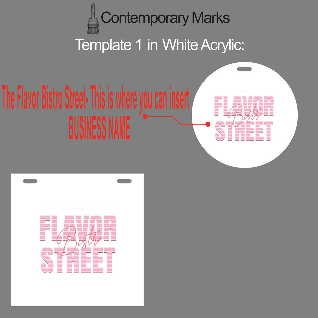 Custom Acrylic Wall Sign - Restaurant Series – Contemporary Marks