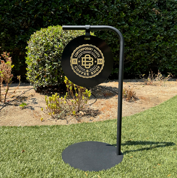 Pop-Up Custom Round Pathway Sign 14"W x 30"H