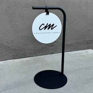 Event Metal Sidewalk Sign 14x30 Frame Magnetic Board Minimalist Double Sided Chalkboard Sign Black Frame with White Board