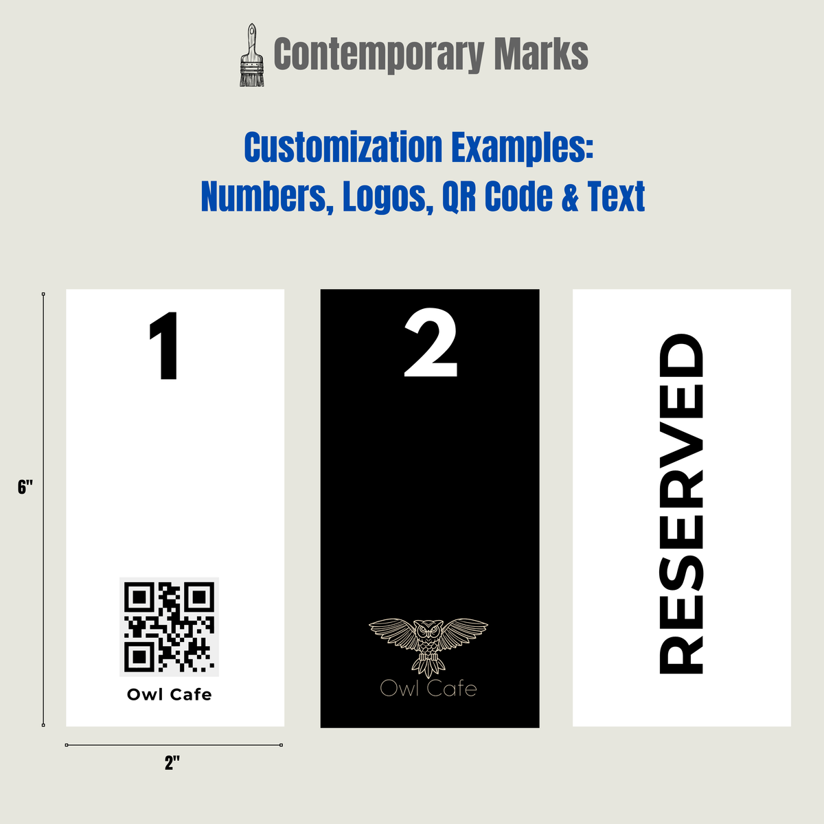 Number Sign Example Contemporary Marks – Custom Signs for Businesses & Events